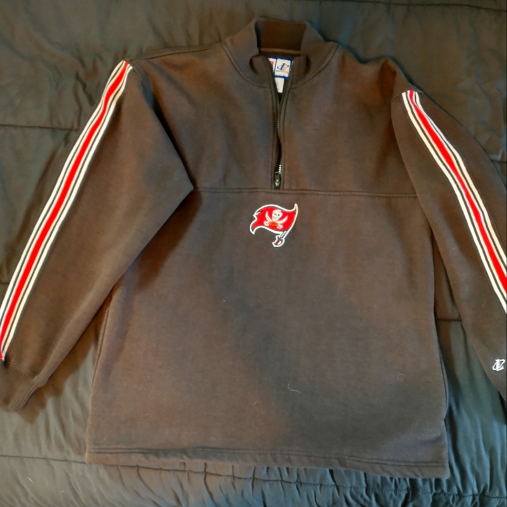 Tampa Bay Buccaneers Quarter Zip Sweatshirt Men's Medium